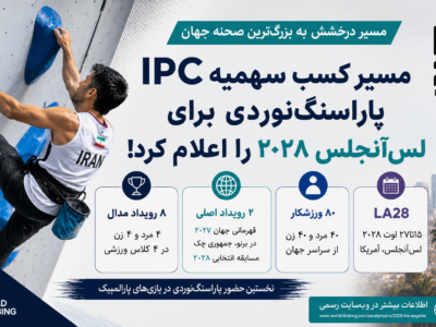 کمیته بین‌المللی پارالمپیک مسیر کسب سهمیه بازی‌های پارالمپیک لس‌آنجلس ۲۰۲۸ را اعلام کرد